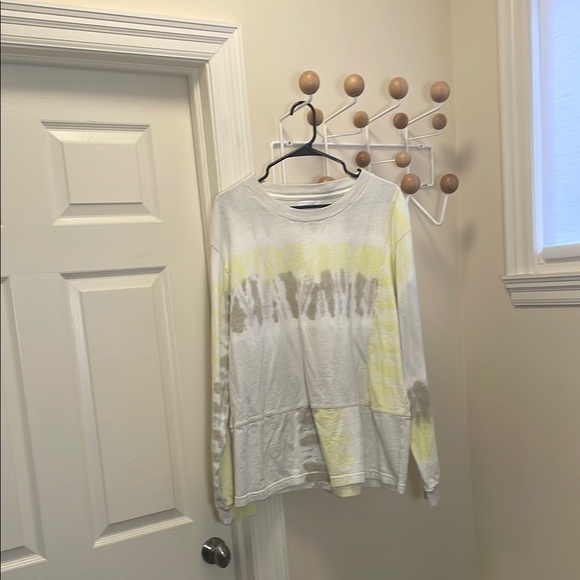 John Elliott Other - John Elliot - Classic Long Sleeve Tie-Dye Shirt - White / Yellow - M